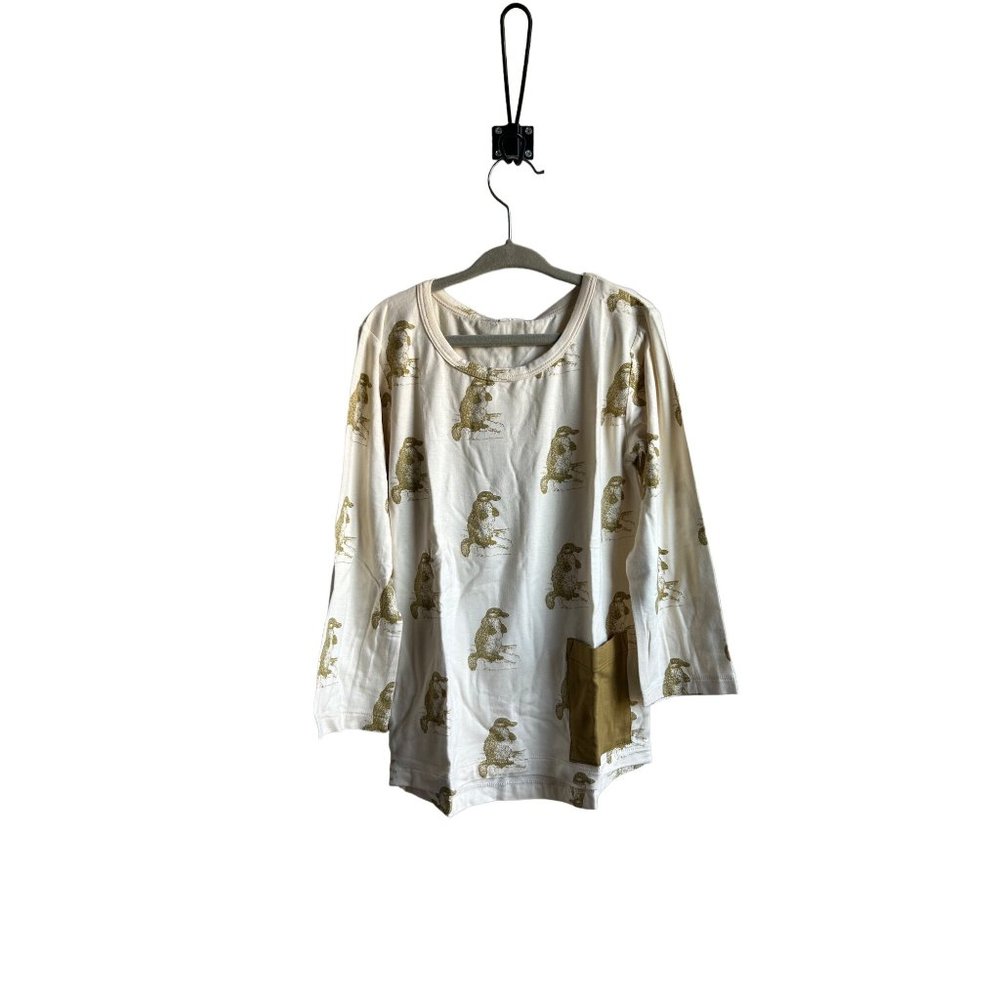 NWT Kate Quinn Platypus Long Sleeve Box Tee Size 6